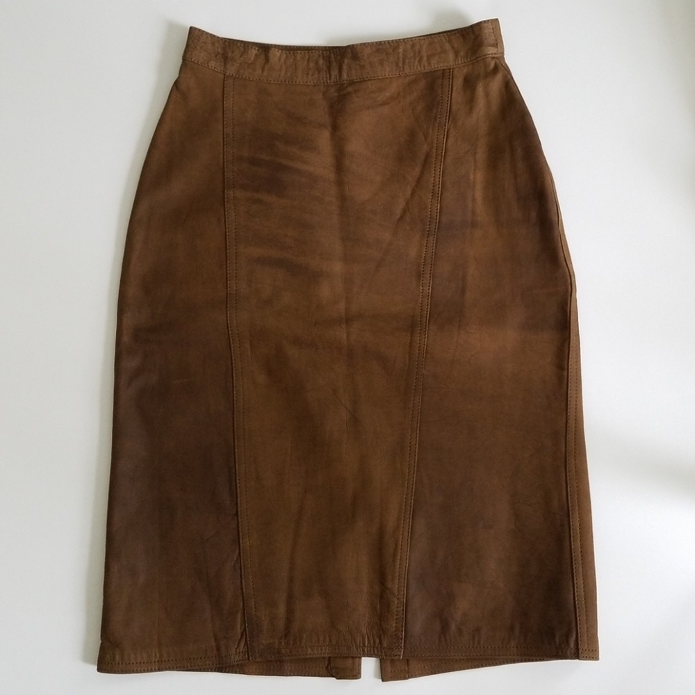 Classic Brown Pencil Skirt